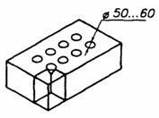 Кирпич с 8 несквозными отверстиями. ГОСТ 530-95 Кирпич и камни керамические. Технические условия.