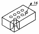 Кирпич с 8 сквозными отверстиями. ГОСТ 530-95 Кирпич и камни керамические. Технические условия.