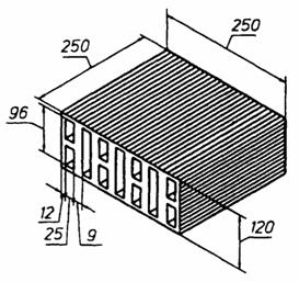 Камень с 11 горизонтальными пустотами. ГОСТ 530-95 Кирпич и камни керамические. Технические условия.
