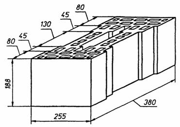 Камень с пустотностью 55%. ГОСТ 530-95 Кирпич и камни керамические. Технические условия.